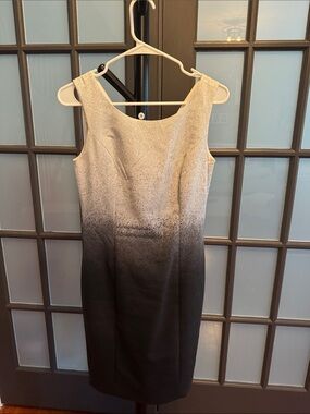 Banana Republic Silver-to-Black Ombre Midi Sheath Dress